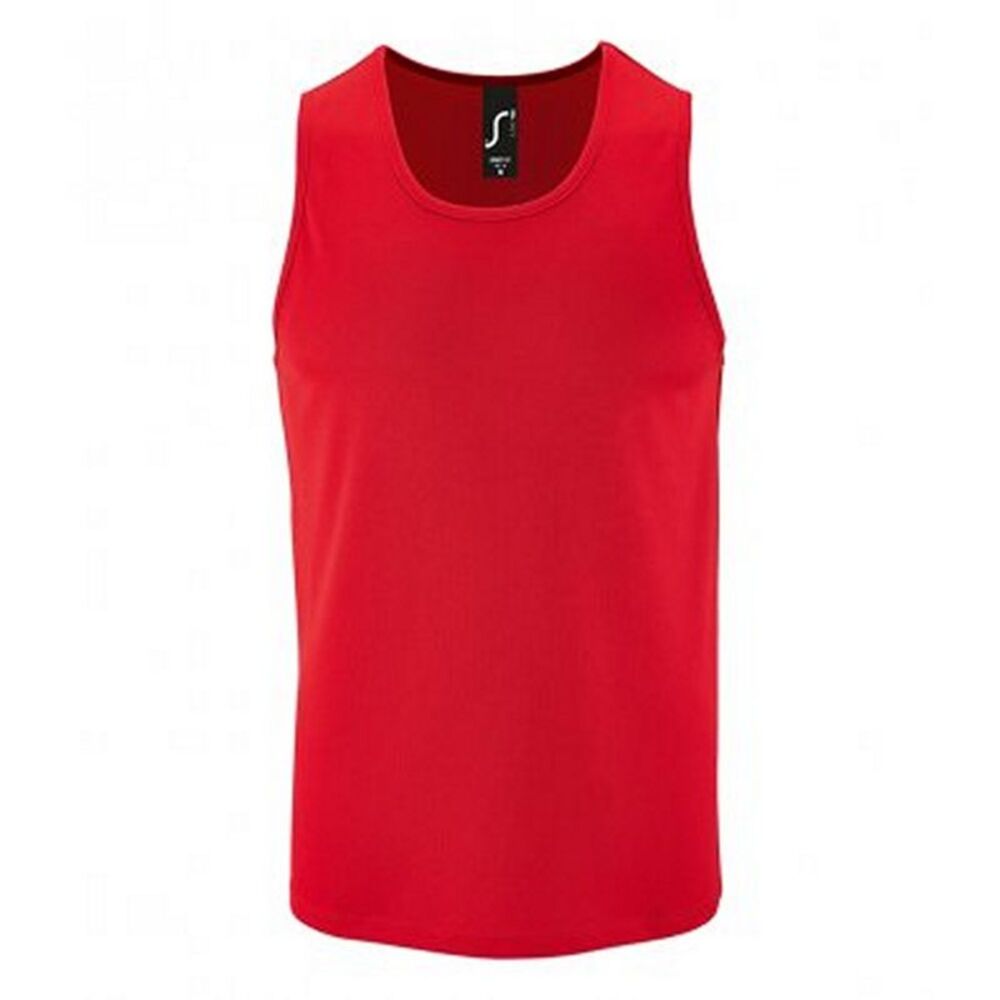 SOLS Mens Performance Tank Top / Red